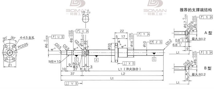 KURODA DP1002JS-HDNR-0320B-C3F 黑田丝杆替换尺寸图解视频